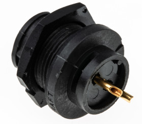 Złącze wielostykowe przemysłowe 2-pinowe, panelowe Gniazdo Switchcraft