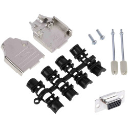 MH Connectors Mhdtzk9Hd15Fs-K D-Sub Receptacle Set 9 Pins Solder Bucket
