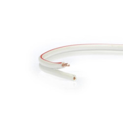 Przewód głośnik. 2x0,5 CCA biały biały z paskiem