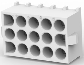 Pin header, 15 pole, pitch 6.35 mm, straight, natural, 643429-1