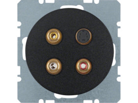 BERKER R.1/R.3 Gniazdo cinch/S-Video czarny 3315322045 HAGER