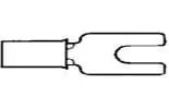 Uninsulated forked cable lug, 1-2.5 mm², AWG 17 to 13, 2.6 mm, 130529