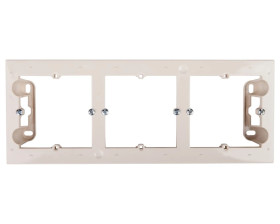 Simon 54 Premium Puszka natynkowa potrójna płytka kremowa DPN3/41