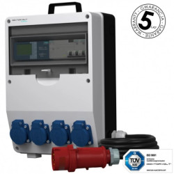 Rozdzielnica budowlana z licznikiem energii MID EEG Siemens pTD-S/FI 4x230V gniazda Mennekes Schuko Doktorvolt 6061