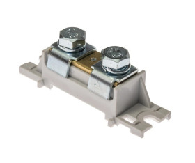 Zacisk prądowy 2xM8 szary bez pokrywy na szynę TH35 E.4122SP-BP