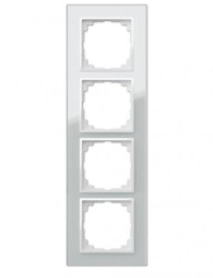 Sentia Ramka poczwórna szkło biała 1474-62