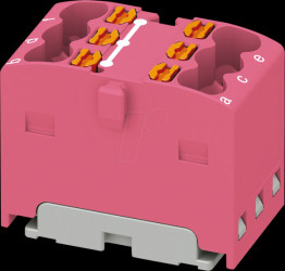 3002787 PTFIX distributor block, 6x1.5, pink