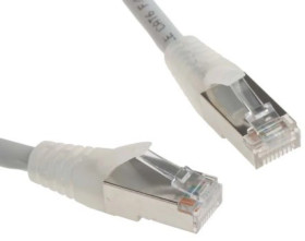 Kabel kategorii 6, Szary, Wtyk RJ45/męski RJ45dł.: 500mm, mat. koszulki: LSZH
