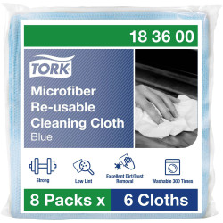 Tork 183600 Cleaning Tissue 1-Ply Washable Low-Lint Microfibre Cloth