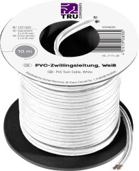 Kabel typu linka 2 x 0,75 mm² biały 604867 10 m
