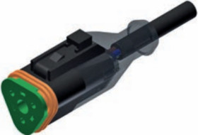 Connection cable, socket, 3 pole, straight to openend, 5m