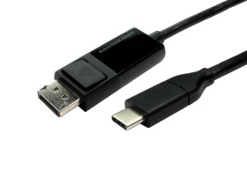 Kabel DisplayPort długość 1m Display Port B: USB C A: Display Port v. 1.2 RS PRO