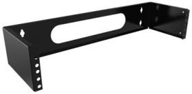 Wall mount, steel, (W x H x D) 492 x 92 x 152 mm, 2 U, black, RB-WR2