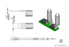 Grot C420273 do termopęsety JBC HT420 i AT420