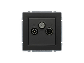 KOS 66 Gniazdo antenowe RTV SAT końcowe bez ramki grafit 666076 KOS