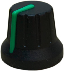 PSP 49009-GREEN 49009-GREEN Pokrętło ze wskaźnikiem czarny, zielony (Ø x W) 18.8 mm x 15.24 mm 1 szt.