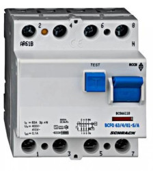 Wyłącznik różnicowoprądowy 63A/3+n/100mA,sel.S,typ A,10kA Seria BC