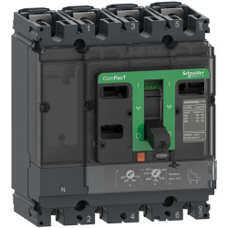 Wyłącznik kompaktowy MCCB, 4-biegunowy, 100A, Stałe, Schneider Electric, ComPacT NSX