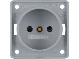 Integro Flow Gniazdo bez uziemienia z podwyższoną ochroną styków szary 961942506 HAGER