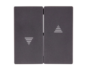 Merten System M Klawisz podwójny łącznika żaluzjowego z z symbolem /strzałka/ antracytMTN435514