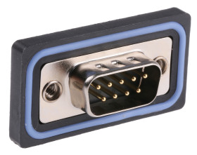 Złącze D-Sub 9-pinowe Męski Proste Montaż na panelu Złoto