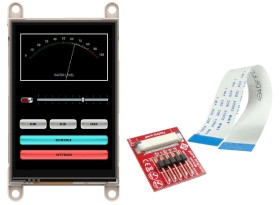 Kolorowy wyświetlacz LCD 3.5cal Transmisywny TFT 320 x 480pikseli LED Backlight Magistrala szeregowa I/F Tak 4D Systems