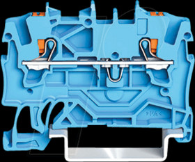 2201-1204 2-conductor through terminal block , 1.5 mm², blue