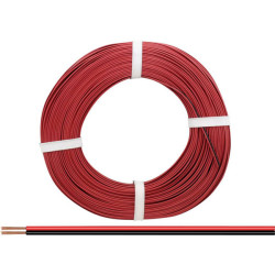 Donau 218-50 Strand 2x0.14 mm&#xB2; Red/Black 50m Plastic Insulated