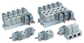 Pneumatyczne zawory elektromagnetyczne SMC 5/2 Rc 1/4 24V dc 5/2 portowy 1/4in