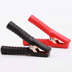 9.5x14 cm Booster Cable Clamps - 2 pcs - Black & Red