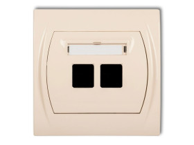 LOGO Gniazdo multimedialne podwójne bez modułu (standard Keystone) beżowy 1LGM-2P KARLIK
