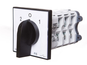 Wyłącznik krzywkowy 2-0-1 (dwa zero jeden) ŁK E63-72 63A IP65 z płyką przednią 926372 ELEKTROMET