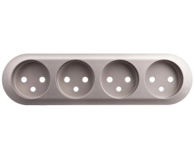 CELIANE Plakietka do gniazda 4X2P+Z tytan 068425