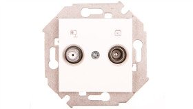 Karre Gniazdo Tv-Sat Końcowe, Kolor Biały / 90963685