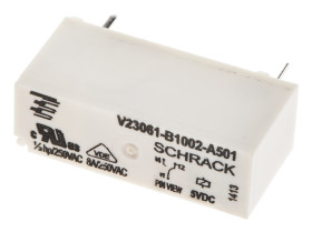 Przekaźnik mocy 5V dc SPDT TE Connectivity 220mW, montaż PCB 118Ω Otwór przezierny