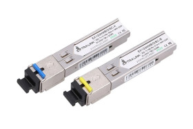 Moduł SFP WDM 1,25Gbps, 1310/1550nm, single mode, 3km, SC, DOM, para Extralink SFP 1.25G