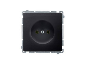 SIMON BASIC Gniazdo pojedyncze bez uziemienia (moduł) grafit matowy BMG1.01/28 KONTAKT SIMON