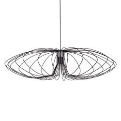 Lampa wisząca TIZI z imponującym drucianym kloszem na E27 K-3408 CZARNY Kaja Lighting