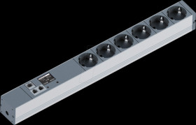 329.3009 Socket strip, 19", 6-way, TCP/IP
