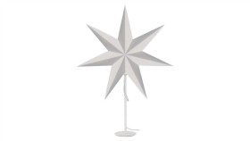 Dekoracje - Świecznik Biały, Papierowa Gwiazda Biała, 67X45 Cm, Na Żarówkę...