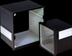 442-303-00 Aluminium control panel housing, 96 x 96 x 138 mm