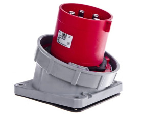 Wtyczka tablicowa skośna 125A 5P 400V czerwona IP67 POWER TWIST 745-6