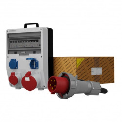 Rozdzielnica budowlana z kablem TD-S/FI SKH 63A 16A 2x230V Schuko Doktorvolt 0045