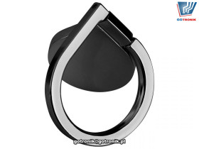 Uchwyt uniwersalny do telefonu typu pierścień czarny