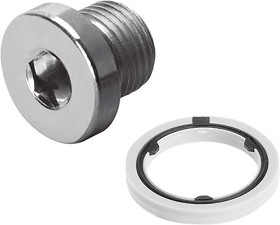 Zaślepka, seria: B, do użytku z: Zawór elektromagnetyczny VUVG, Stal, G 1/4, dł. całkowita: 15mm