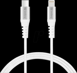 136-25 Sync and charging cable, USB-C > Lightning, 1 m, MFi, PD