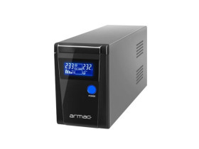 UPS 390W/650VA LINE-INTERACTIVE ARMAC OFFICE LCD 2x230V SCHUKO czysta sinusoida, metalowa obudowa O/650F/PSW