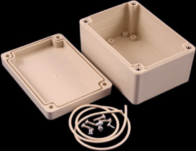 ABS enclosure, (L x W x H) 105 x 75 x 55 mm, light gray (RAL 7035), IP65, RP1095