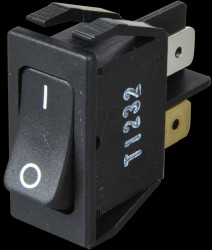 01552.3102-00 Rocker switch, 2-pole, OFF, black I-O