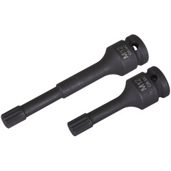 Sealey VS0100 M12 Wheel Bearing Hub Spline Socket Bits for VAG 2pc